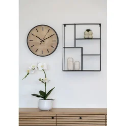 Camden väggklocka - Natur/svart