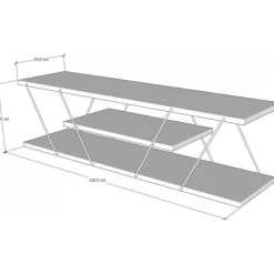 Canaz TV-bänk - Antracit/grå