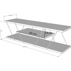 Canaz TV-bänk - Antracit/grå