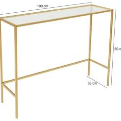 Canvas avlastningsbord - Guld