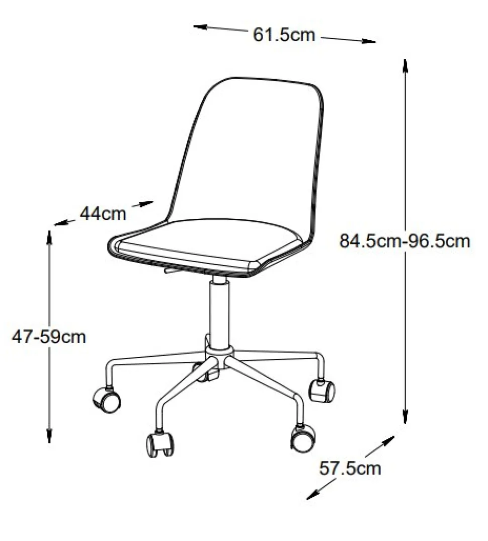 Cara grå kontorsstol med sittdyna + Textilrengöring för möbler