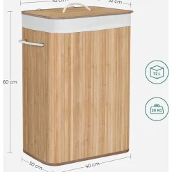 Carolin tvättkorg 72 l - Bambu