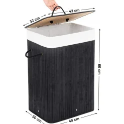 Carolin tvättkorg 72 l - Svart