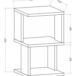 Carter sängbord - Antracit