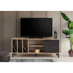 Casares TV-bänk - Ek/mörkbrun