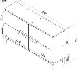 Catarina TV-bänk - Valnöt