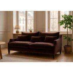 Charles 3-sits soffa - Brun sammet