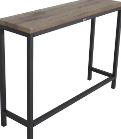 Charlotte avlastningsbord 110 x 30 cm - Svart/teakimitation