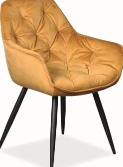 Cherry matstol - Orange sammet