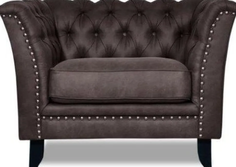 Chester Bridge Fåtölj - Vintage mörkbrun