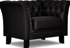 Chester Bridge Fåtölj i svart PU