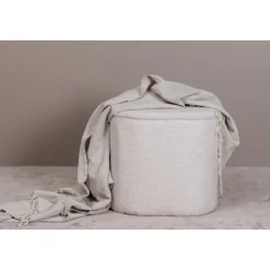 Chip sittpuff - Vit teddy