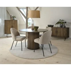 Circus stol i sandfärgad chenille