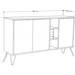 Clara skänk - Vit + Möbeltassar