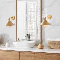 Conic vägglampa 12196 - Guld