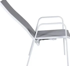 Copacabana karmstol - Grå/Vit + Rengöringsmedel för utemöbler