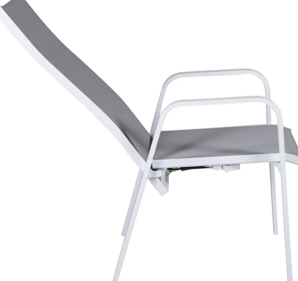 Copacabana karmstol - Grå/Vit + Rengöringsmedel för utemöbler