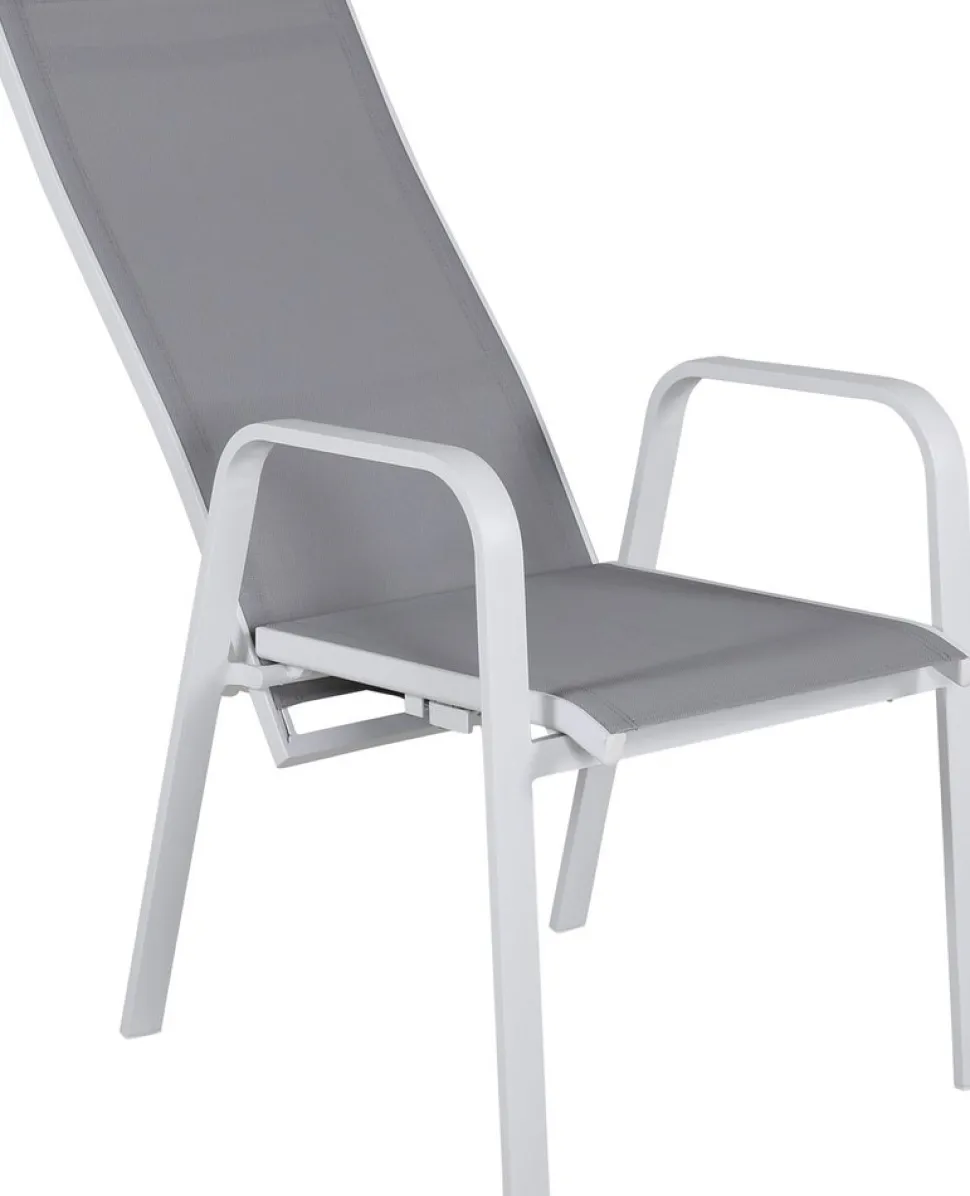 Copacabana karmstol - Grå/Vit + Rengöringsmedel för utemöbler