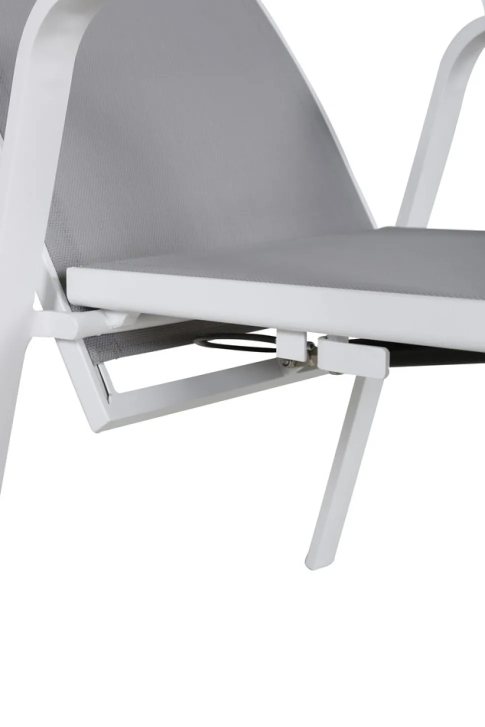 Copacabana karmstol - Grå/Vit + Rengöringsmedel för utemöbler