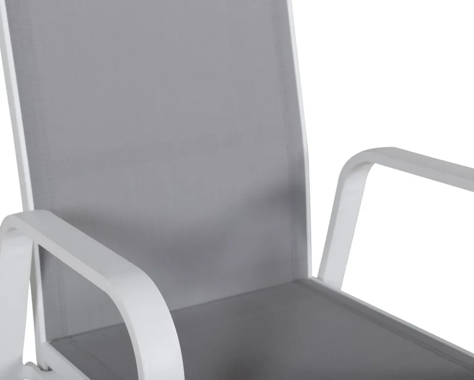 Copacabana karmstol - Grå/Vit + Rengöringsmedel för utemöbler