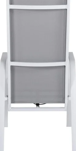 Copacabana karmstol - Grå/Vit + Textilskydd för utemöbler