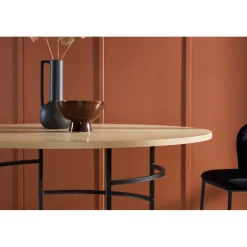 Copenhagen matbord Ø140 cm - Whitewash/svart