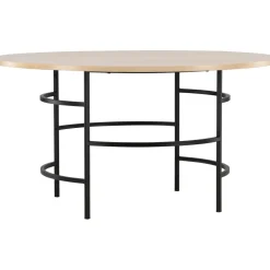 Copenhagen matbord Ø140 cm - Whitewash/svart