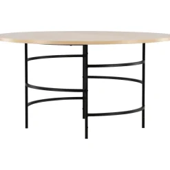 Copenhagen matbord Ø140 cm - Whitewash/svart