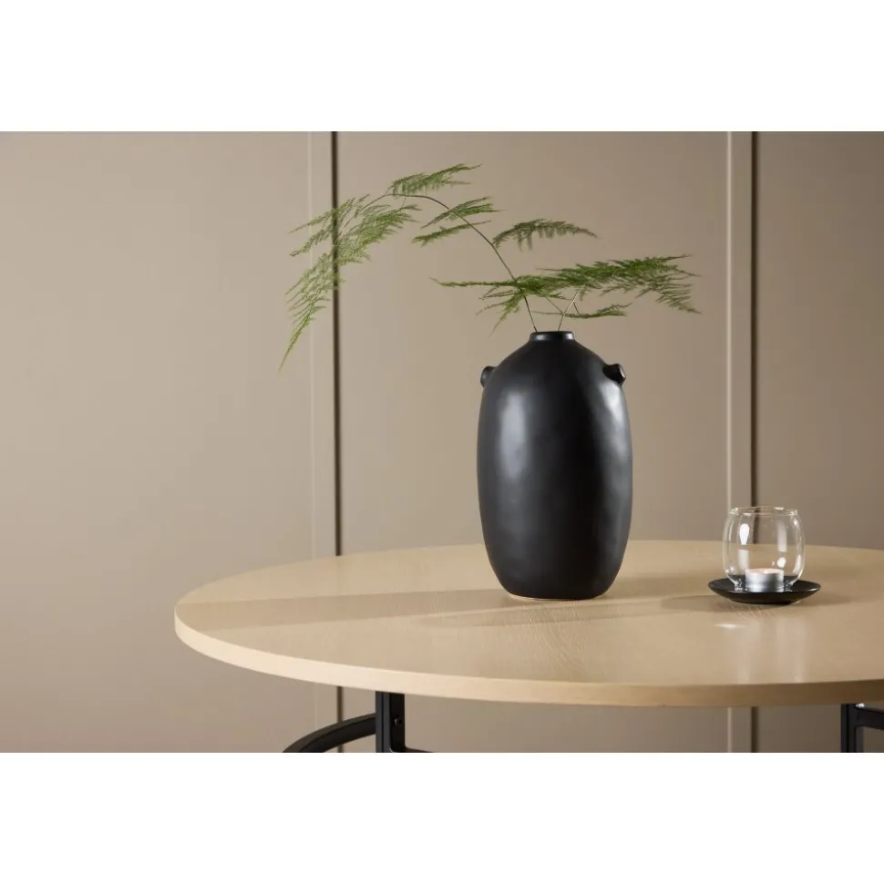 Copenhagen soffbord Ø100 cm - Whitewash/svart