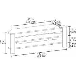 Corner TV-bänk - Ek