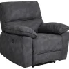 Coventry el reclinerfåtölj grå microfiber