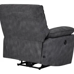 Coventry el reclinerfåtölj grå microfiber + Möbeltassar