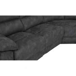 Coventry el-reclinerhörnsoffa grå microfiber