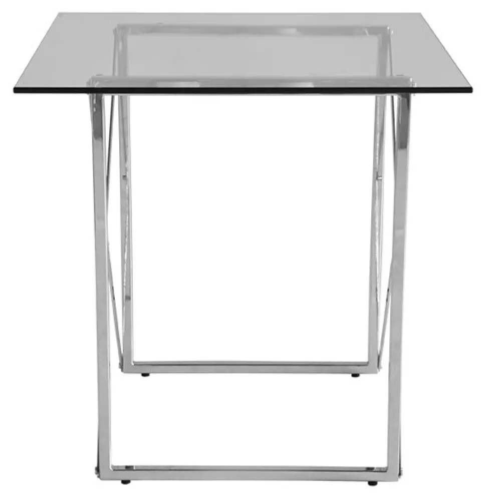 Cross Lampbord 55 x 55 cm - Krom + Fläckborttagare för möbler