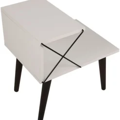 Cross sängbord - Vit