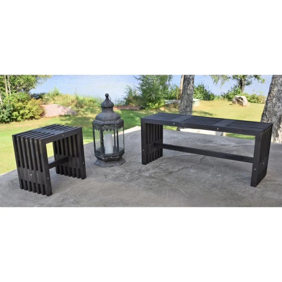 Cuba pall - Svart + Rengöringsmedel för utemöbler