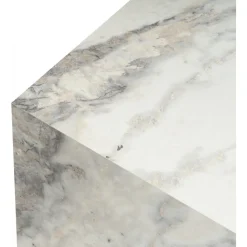 Cubo sidobordset - Vit marmor