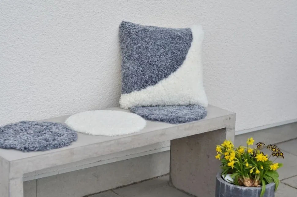 Curly stolsdyna fårskinn Sahara