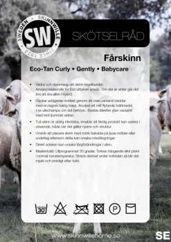 Curly stolsdyna fårskinn Sahara