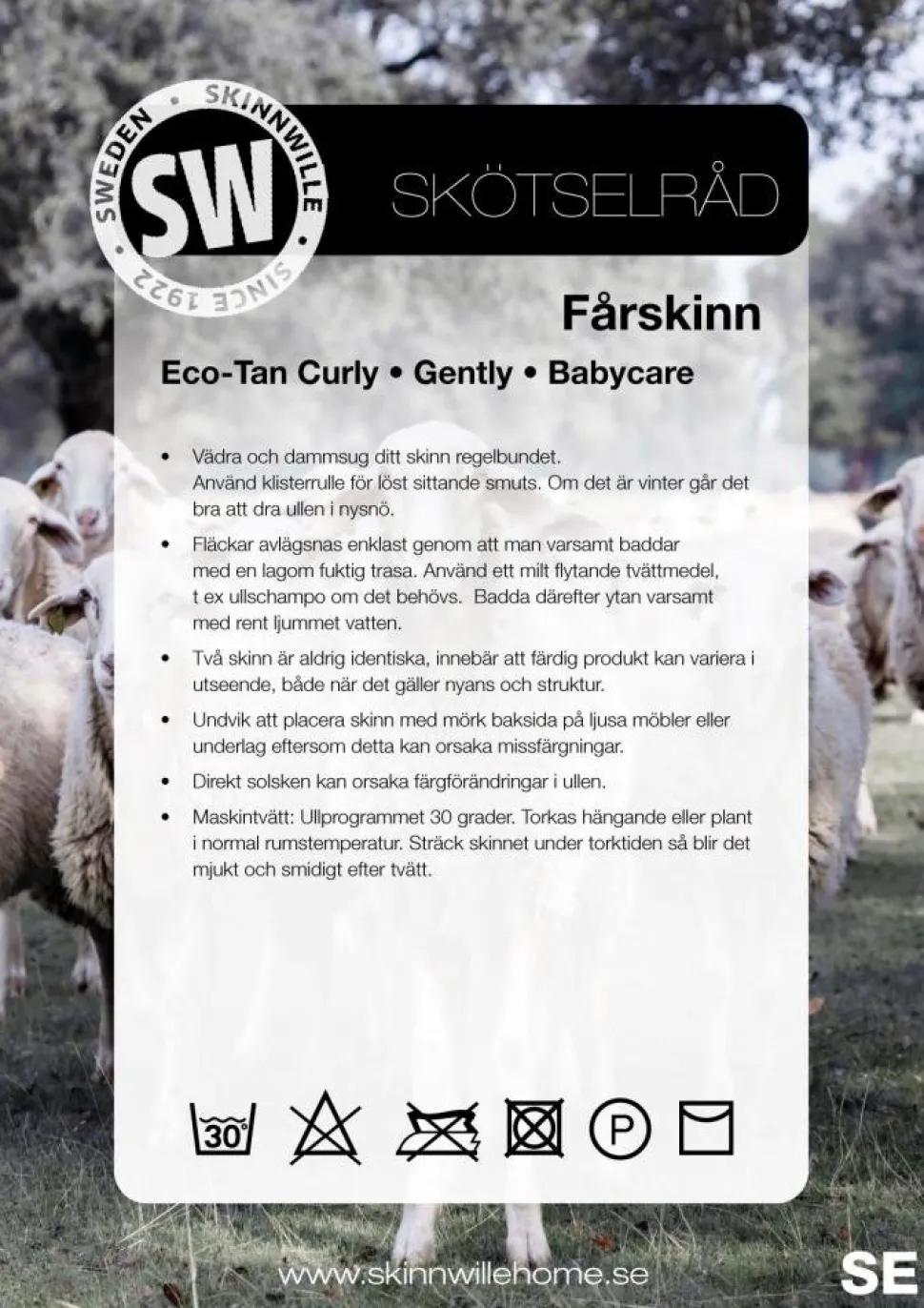 Curly stolsdyna fårskinn Sahara