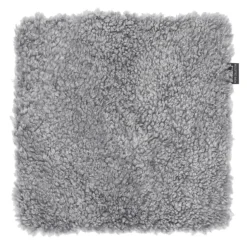 Curly stolsdyna fårskinn Silvergrå