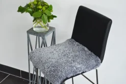 Curly stolsdyna fårskinn Silvergrå