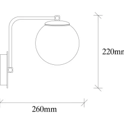 Daisy vägglampa 146-A - Guld