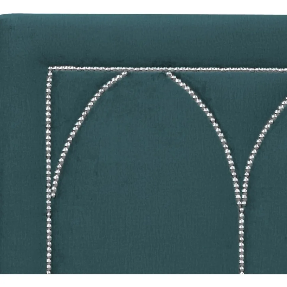 Dalarö sänggavel (Blå sammet) - Valfri bredd