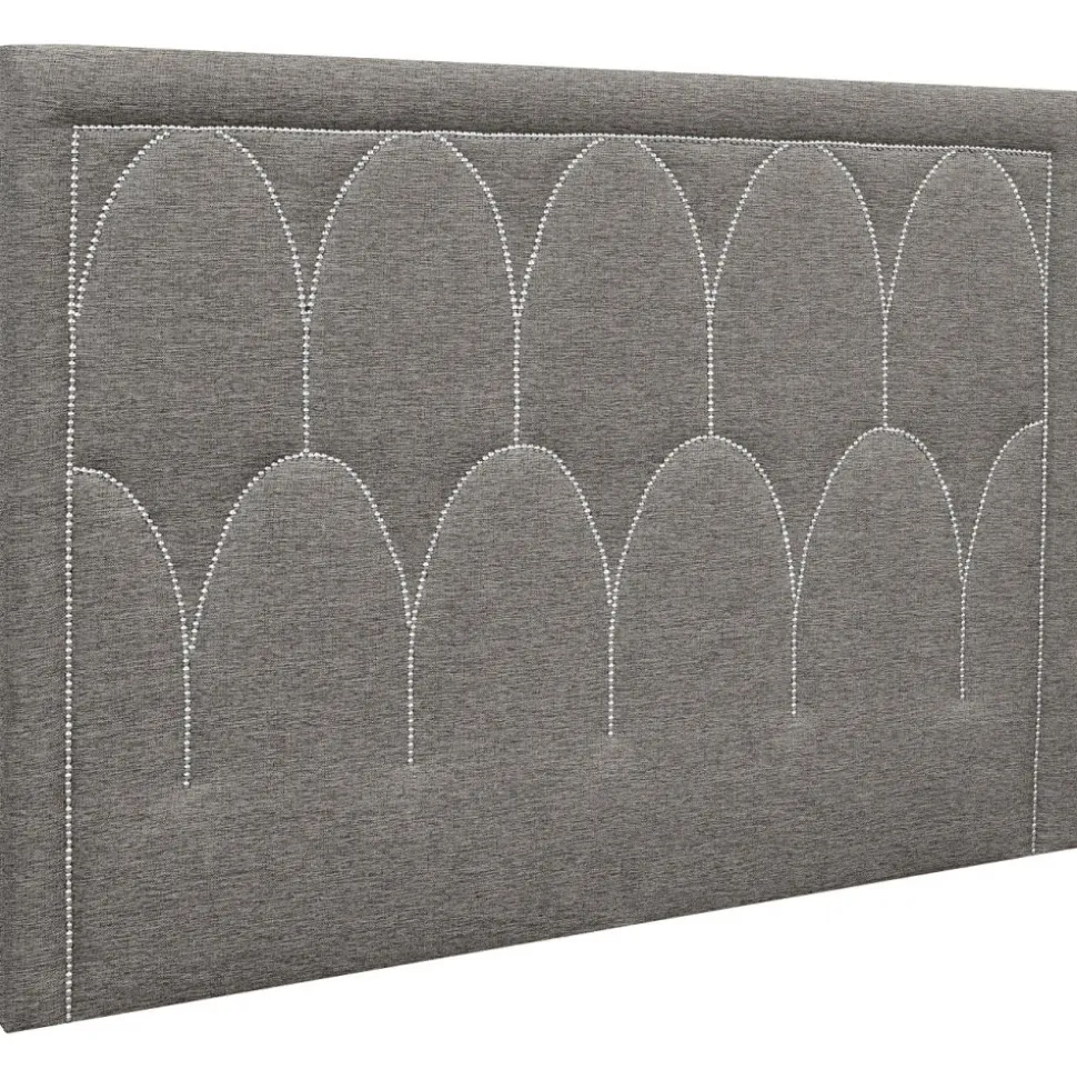 Dalarö sänggavel (Grått tyg) - Valfri bredd