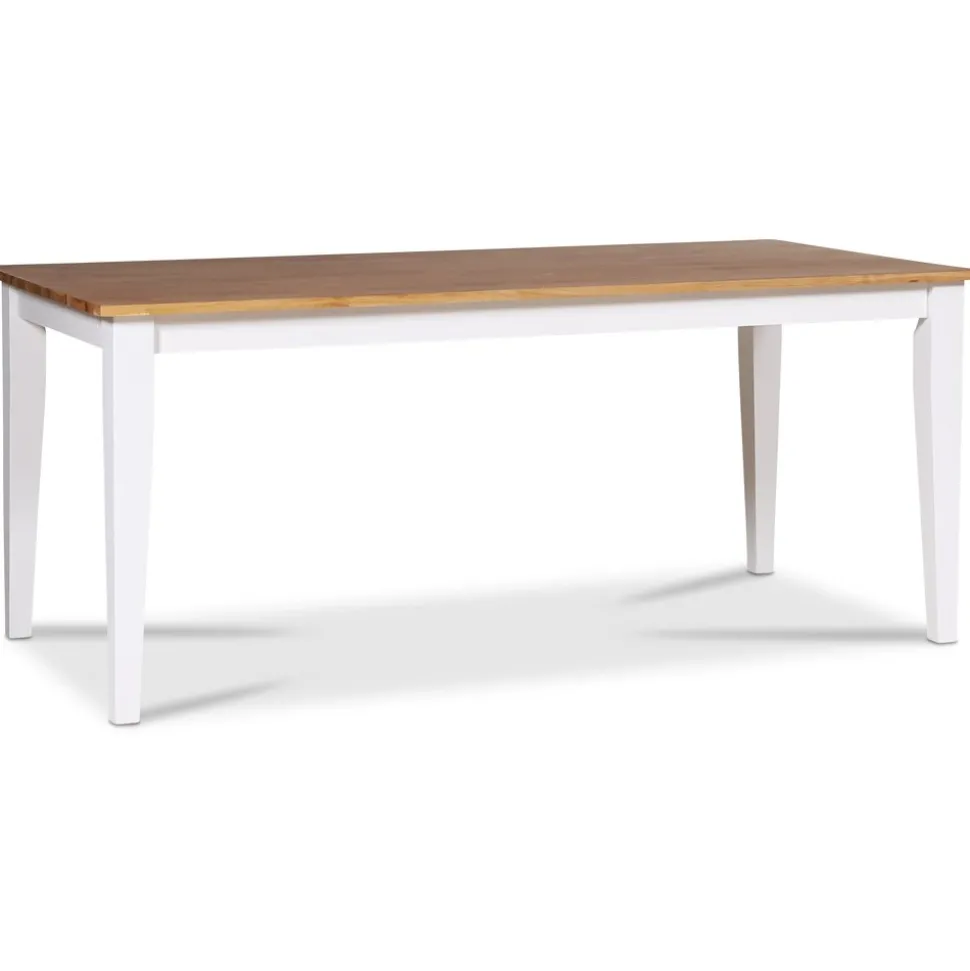 Dalarös matgrupp 140 cm bord vit/ek med 4 st stolar