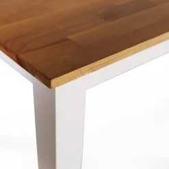 Dalarös matgrupp 180 cm bord vit/ek + 6 st Dalarös matstolar + 4.00 x Möbeltassar