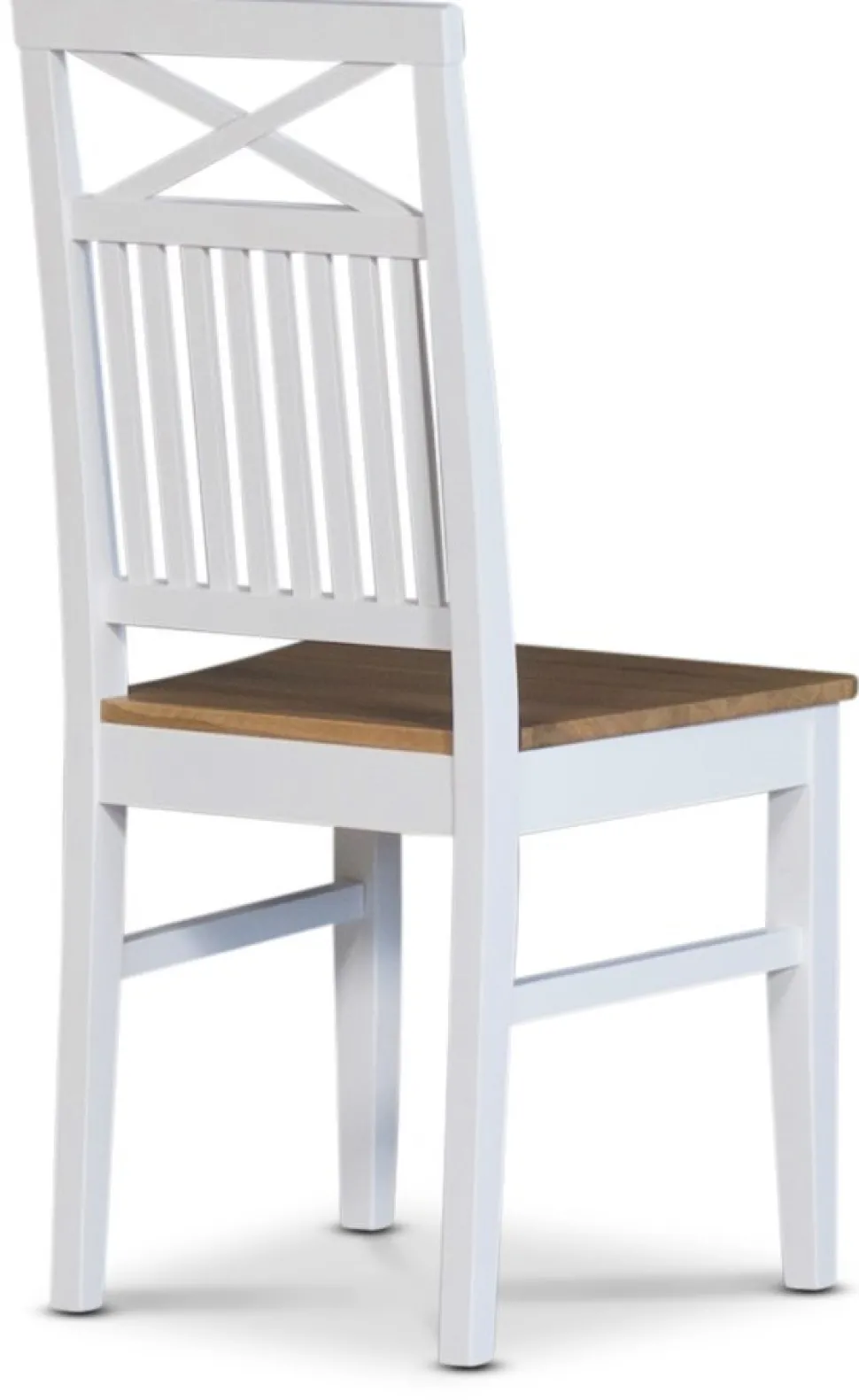 Dalön matstol med eksits och kryssrygg Vit / Oljad ek