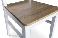 Dalön matstol med eksits och kryssrygg Vit / Oljad ek