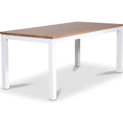 Dalsland matgrupp: Matbord i Ek / vitt med 6 st gröna Pinnstolar